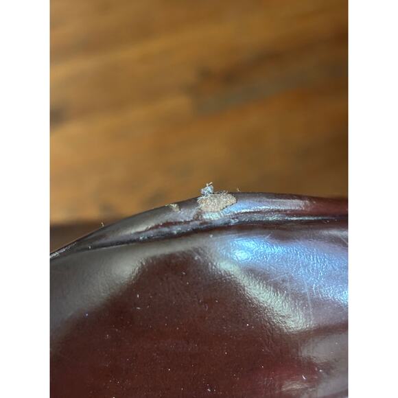 Vintage Brown Mansy Vinyl Hand Purse - Picture 9 of 11